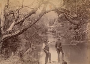 Two Men by the Yarra River